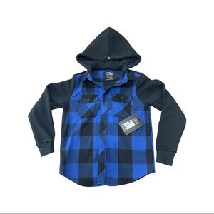 Zoo York Boy’s plaid shirt with hoodie.